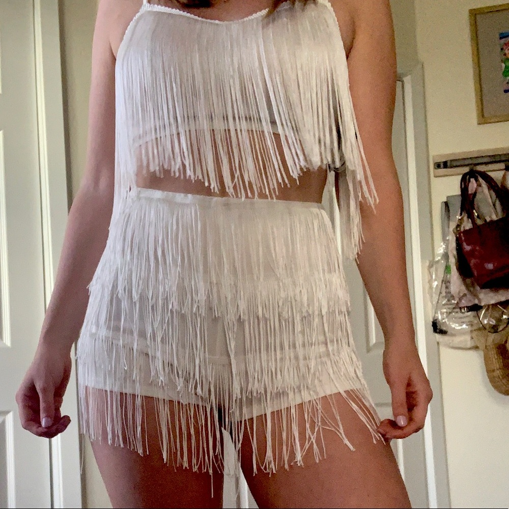 PLT White Fringe Set